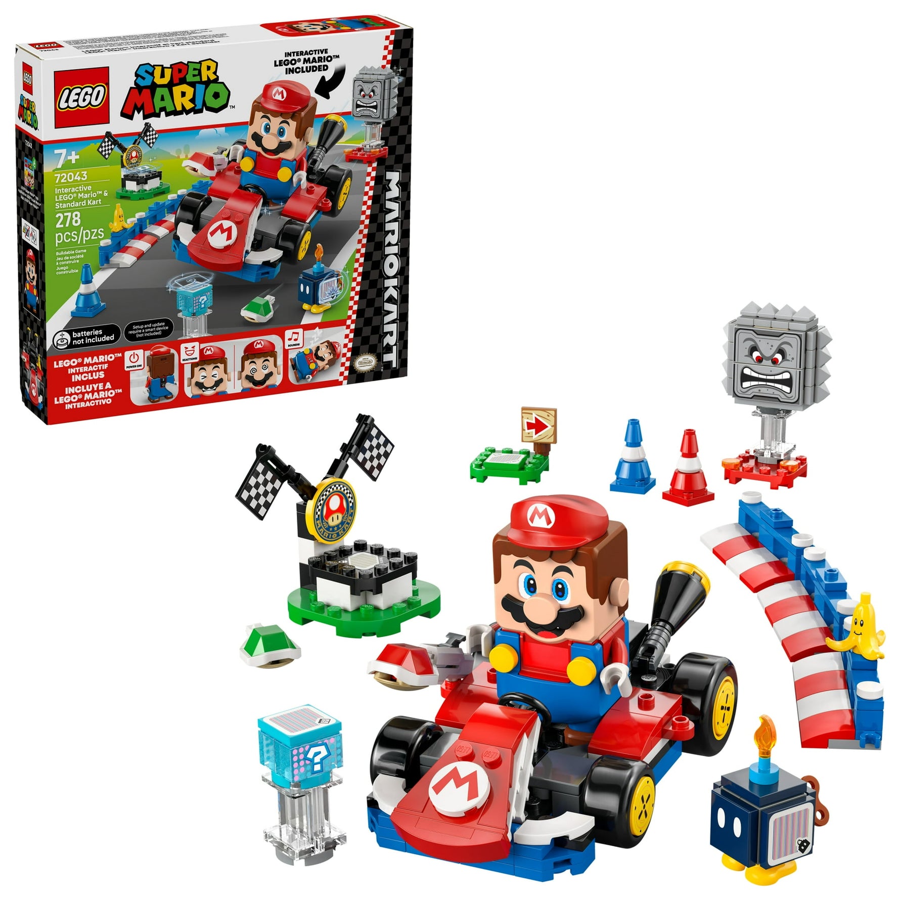 ليجو 72043 سوبر ماريو سيارة الكارت القياسية مكعبات التركيب LEGO