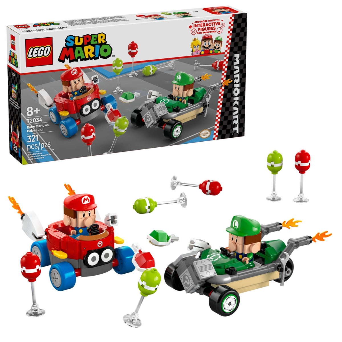 ليجو 72034 سوبر ماريو بيبي ماريو ضد بيبي لويجي مكعبات التركيب LEGO