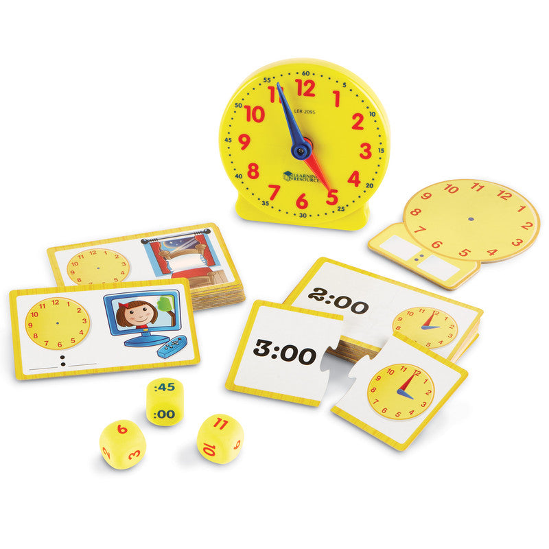 ليرننج ريسورسز ساعة بعقارب للتعلم 41 قطعة تعليمي تفاعلي Learning Resources
