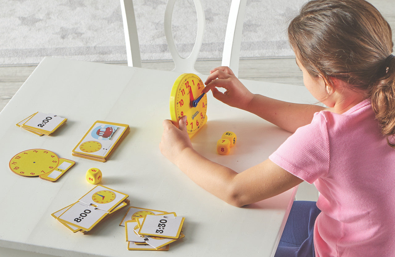 ليرننج ريسورسز ساعة بعقارب للتعلم 41 قطعة تعليمي تفاعلي Learning Resources