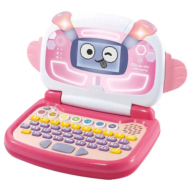 ليب فروغ لابتوب كليك لتعليم الأحرف والأرقام وردي تعليمي تفاعلي LeapFrog