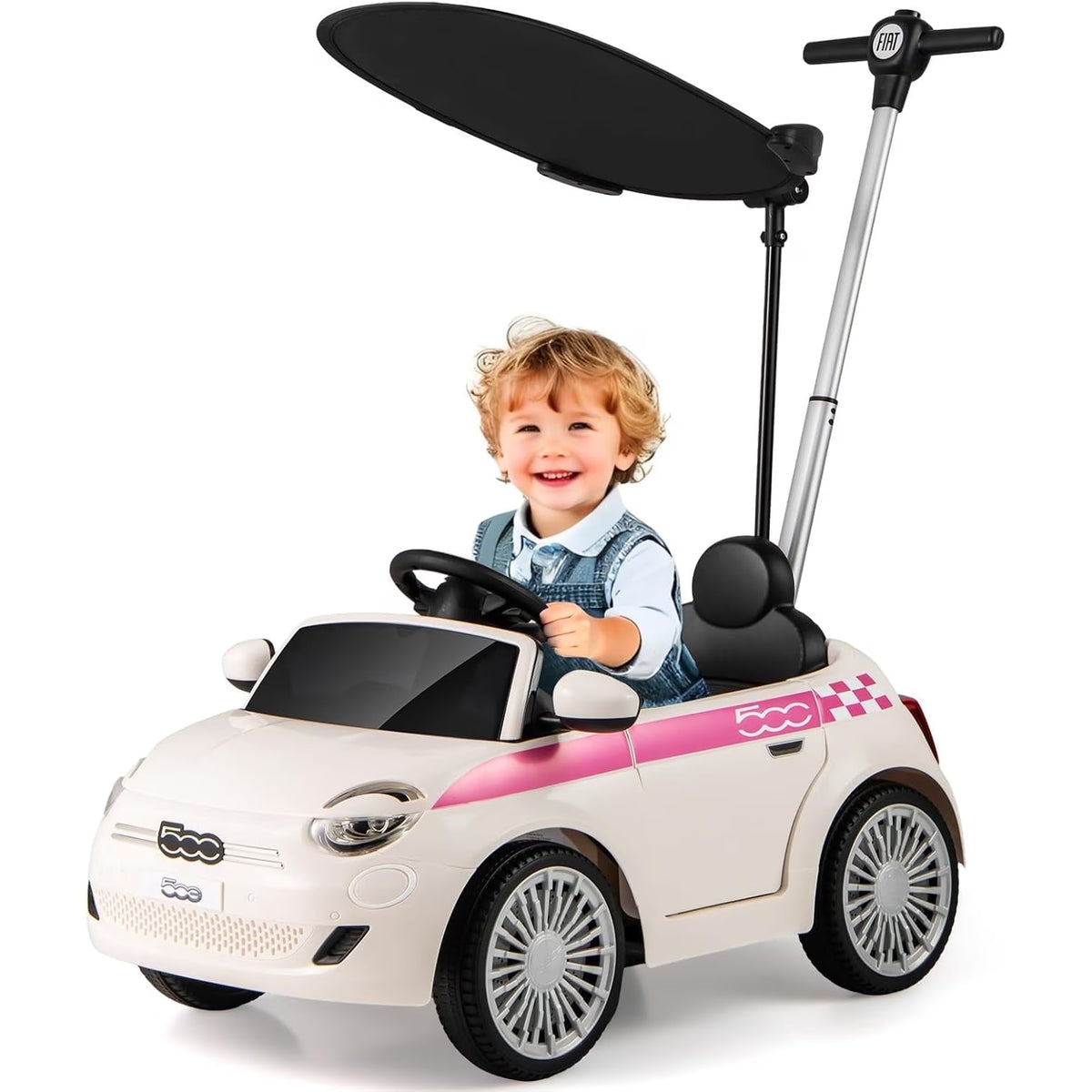 سيارة فيات قابلة للدف للأطفال 3 في 1 مركبات الدف SJ Ride-On
