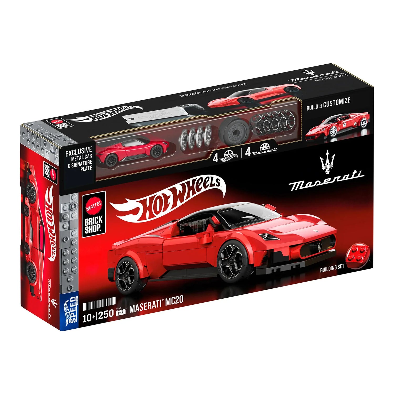 هوت ويلز مجموعة بناء وتركيب سيارة مازيراتي مكعبات التركيب HotWheels