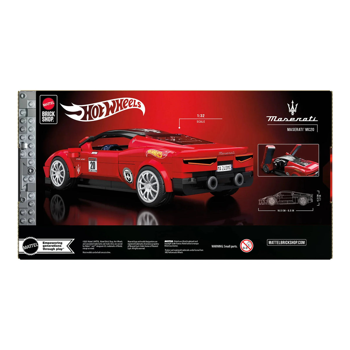 هوت ويلز مجموعة بناء وتركيب سيارة مازيراتي مكعبات التركيب HotWheels