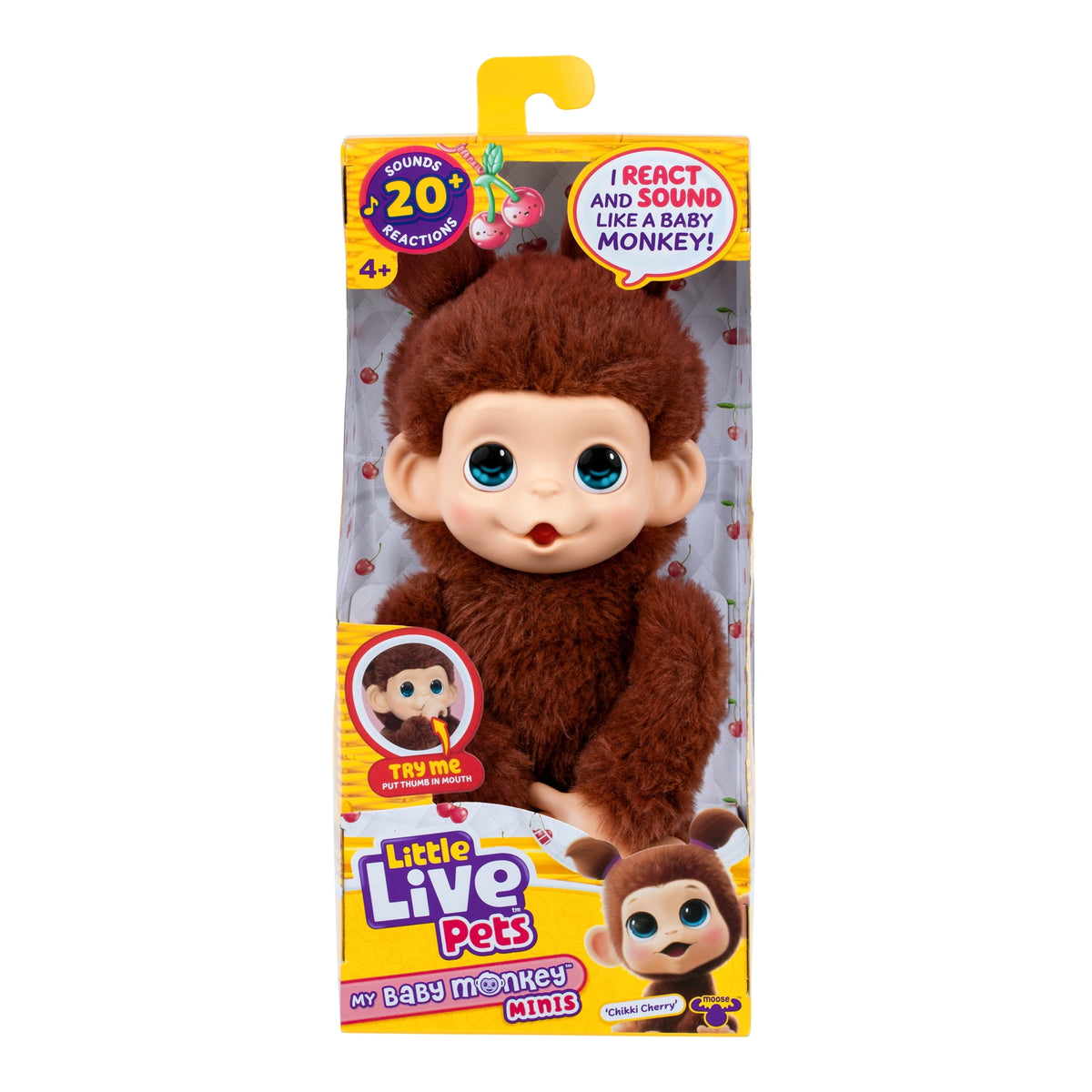 ليتل لايف بيتس ماي بيبي مونكي مينيز تشيكي تشيري الالعاب القطنية Little Live Pets