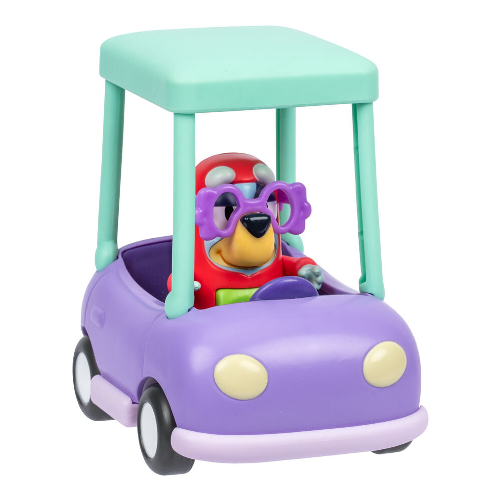 بلوي سيارة الجدة الزرقاء مع جانيت مركبات الأطفال Bluey