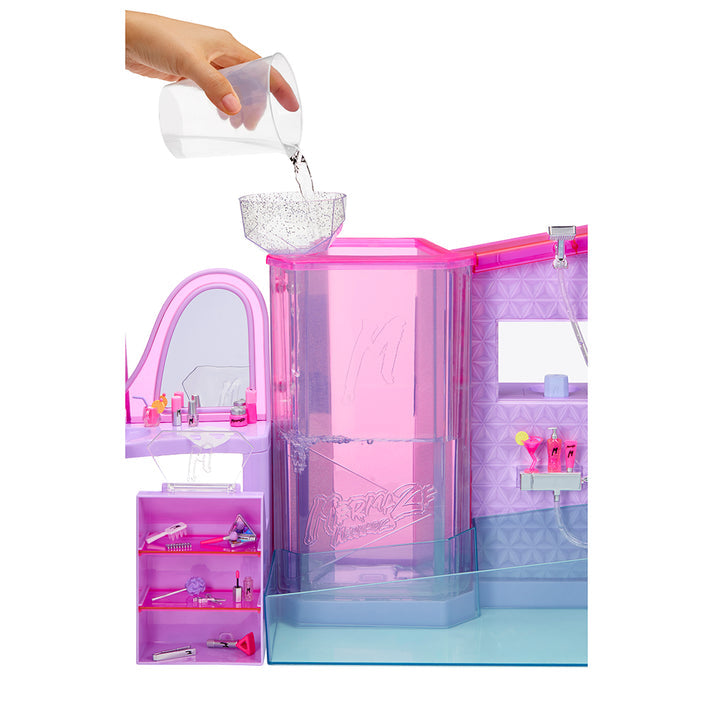 ميرميز صالون التجميل مع أضواء بيوت الدمى Mermaze Mermaidz