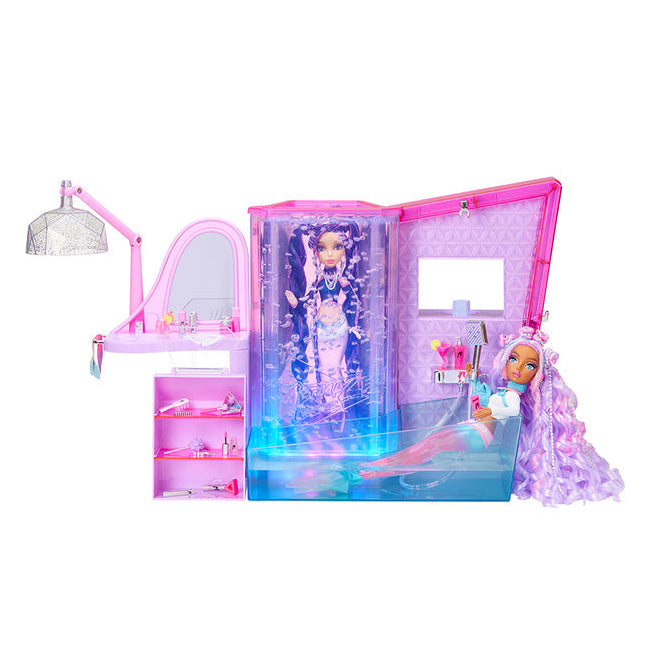 ميرميز صالون التجميل مع أضواء بيوت الدمى Mermaze Mermaidz