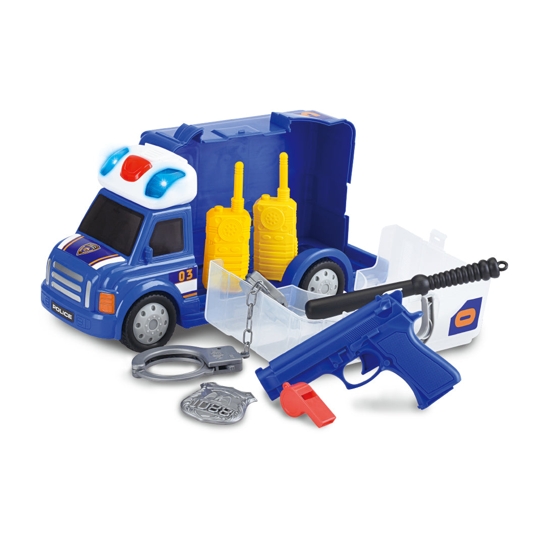 نيوبوي شاحنة الشرطة مع الادوات المركبات المتنوعه NewBoy