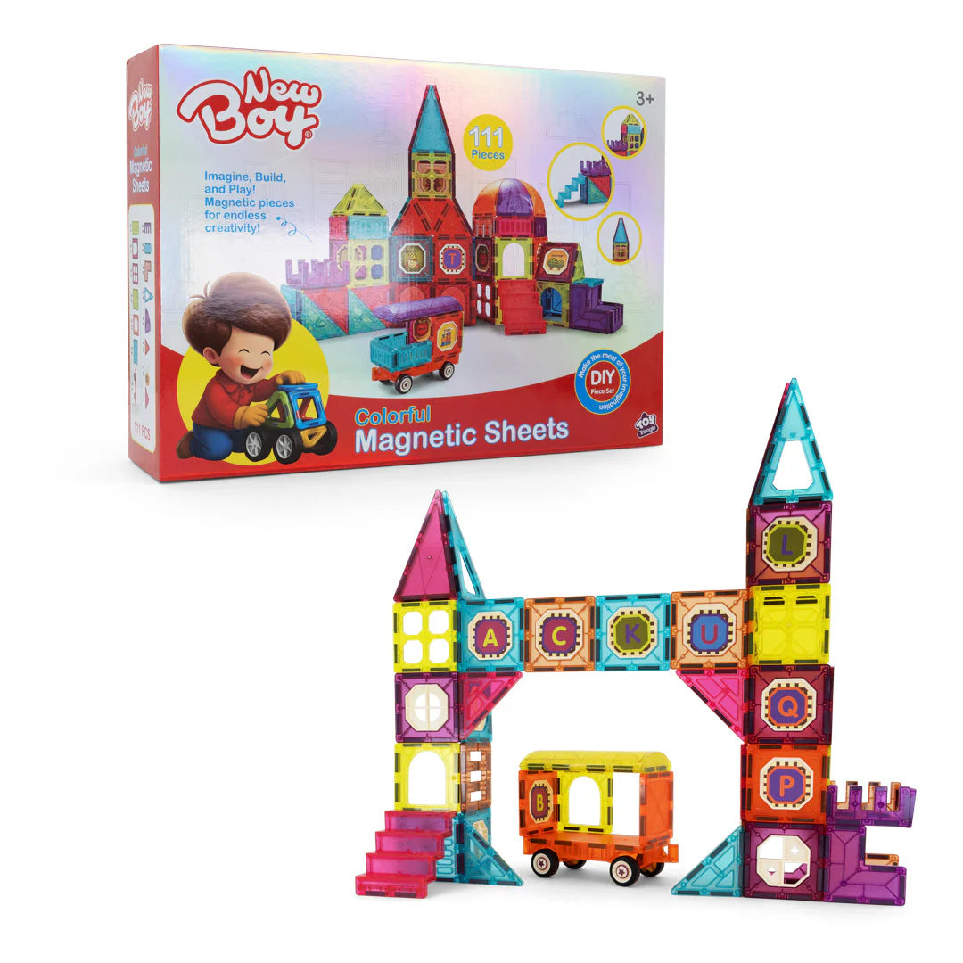 نيوبوي المجموعة المغناطيسية الملونة 111 قطعة مكعبات المغناطيس NewBoy