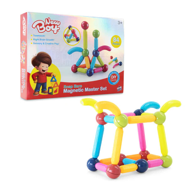 نيوبوي مجموعة القطع المغناطيسية 84 قطعه مكعبات المغناطيس NewBoy