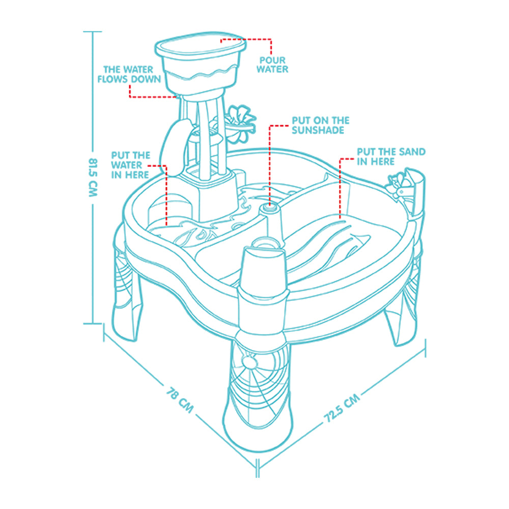 نيوبوي واحة الشاطئ الرملية للأطفال طاولات الماء NewBoy