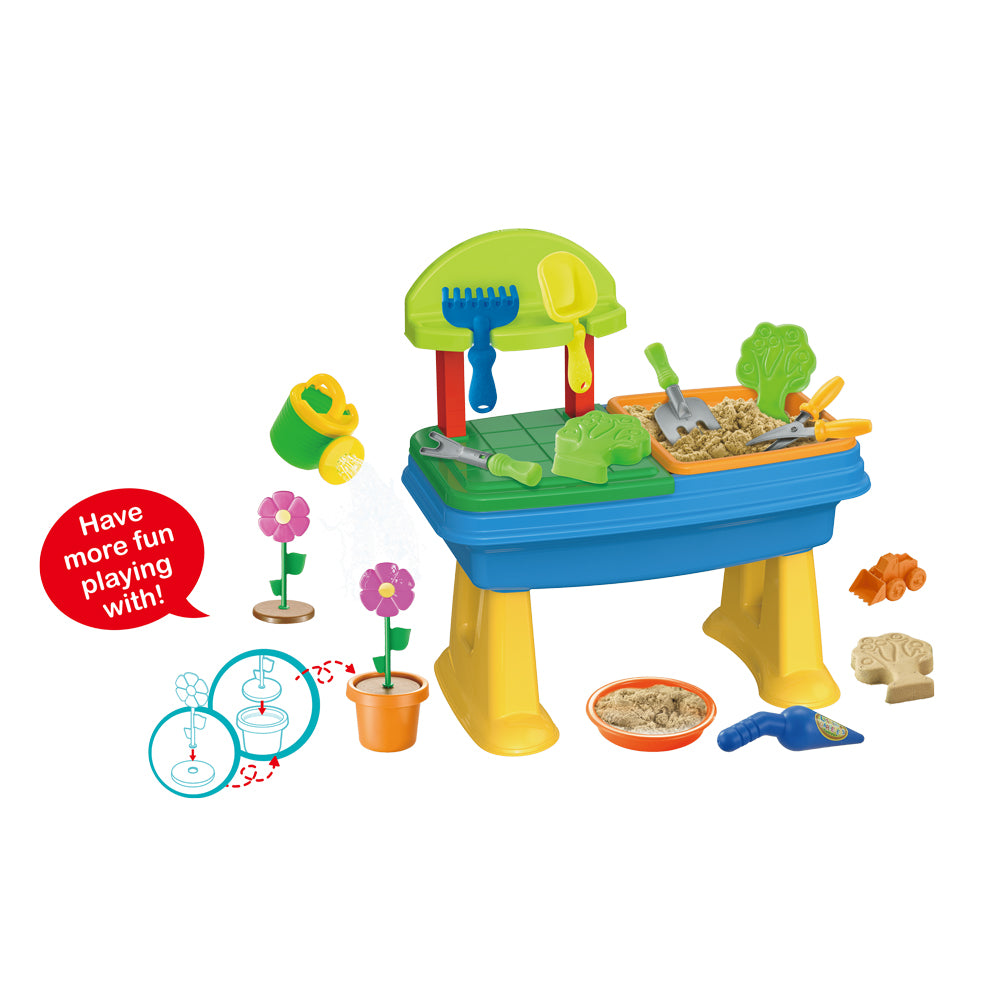نيوبوي طاولة بناء الحديقة مع مظلة ألعاب الرمل والبحر NewBoy