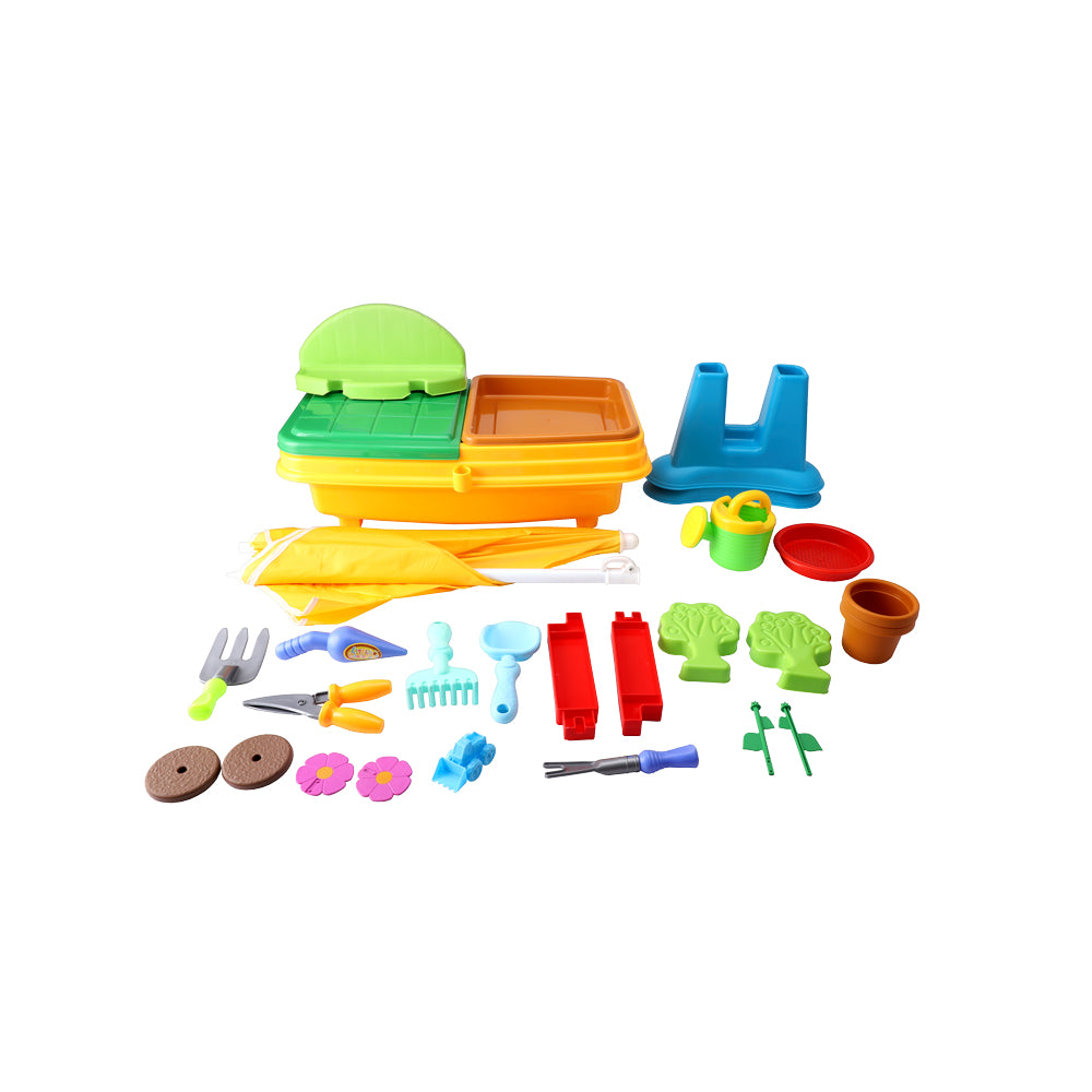 نيوبوي طاولة بناء الحديقة مع مظلة ألعاب الرمل والبحر NewBoy