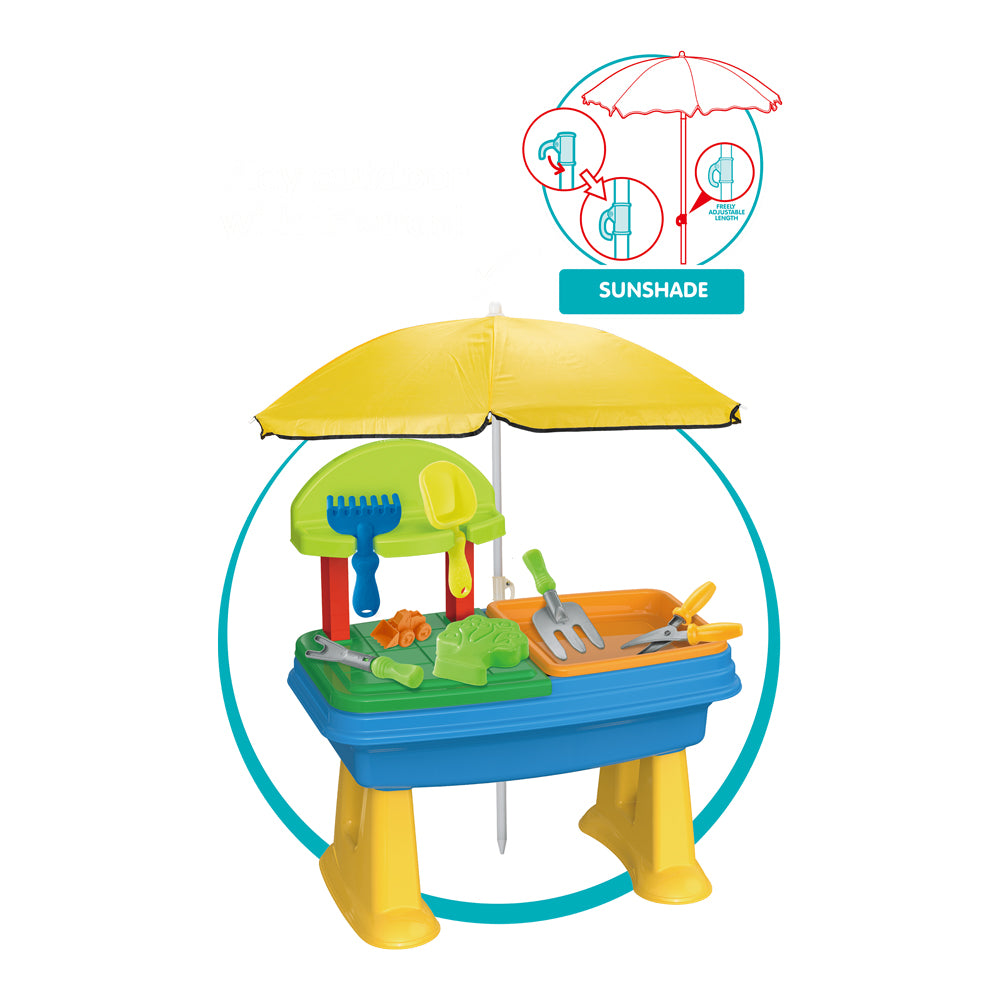 نيوبوي طاولة بناء الحديقة مع مظلة ألعاب الرمل والبحر NewBoy