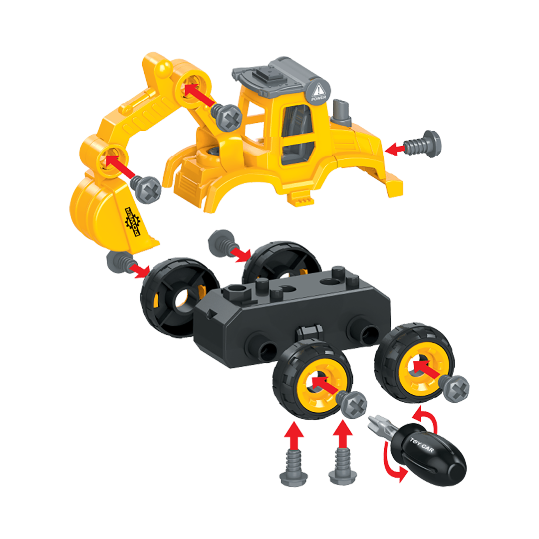 نيوبوي لعبة تركيب سيارات البناء 24 قطعة المركبات المتنوعه NewBoy