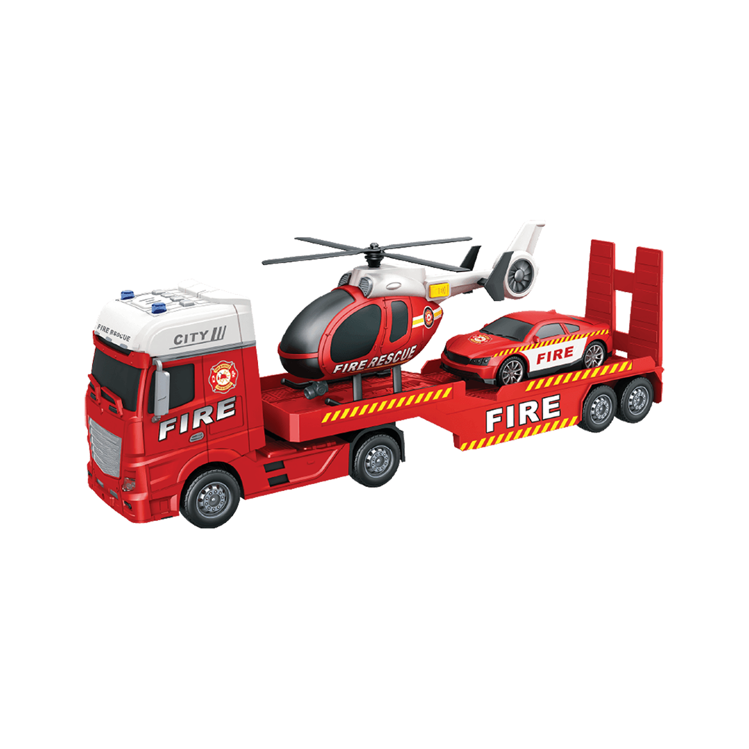 نيوبوي شاحنة حمل مركبات الاطفاء مع اصوات ناقلة سيارات NewBoy