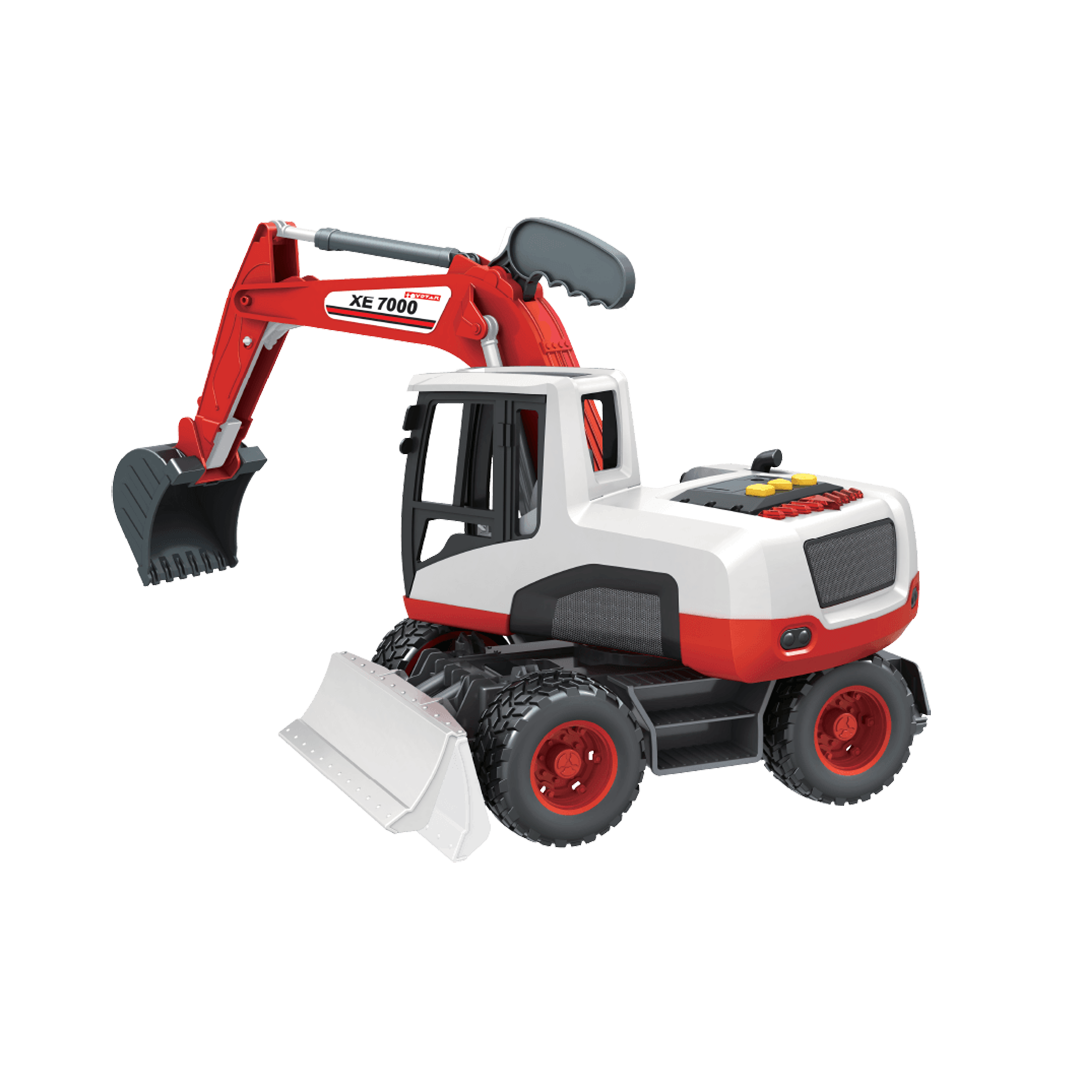 نيوبوي لعبة حفارة يدوية مع اصوات المركبات المتنوعه NewBoy