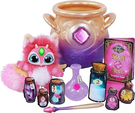 ماجيك ميكسيز القدر السحري الضبابي مع دمية مخملية زهرية الالعاب القطنية Magic Mixies