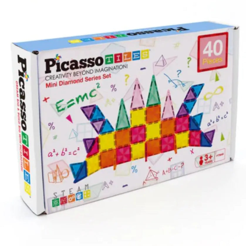 بيكاسو تايلز مكعبات بناء ماسي مغناطيسي 40 قطعة مكعبات المغناطيس Picasso Tiles