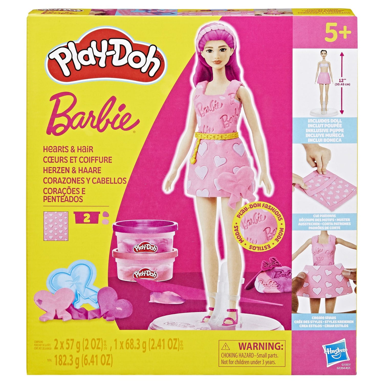 بلاي دوه صلصال لصنع أزياء مع دمية باربي الصلصال والمعجون Play-Doh
