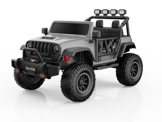 سيارة جيب كهربائية 12 فولت رمادية سيارة كهربائية RF Ride-On