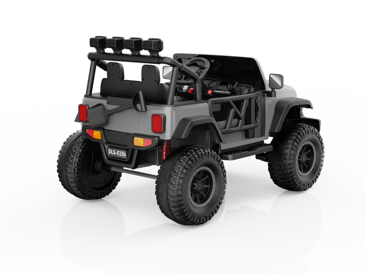 سيارة جيب كهربائية 12 فولت رمادية سيارة كهربائية RF Ride-On