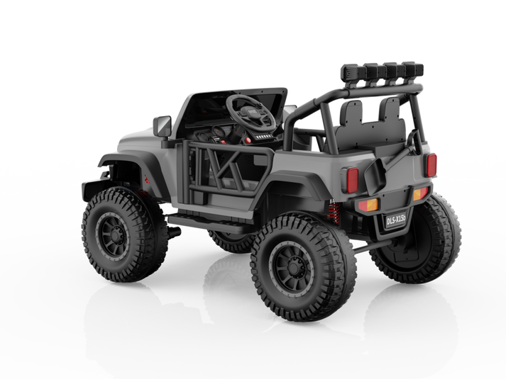 سيارة جيب كهربائية 12 فولت رمادية سيارة كهربائية RF Ride-On