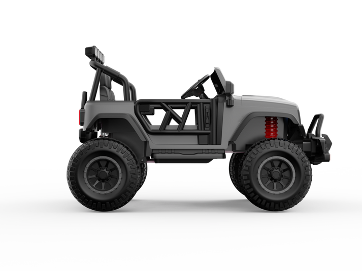 سيارة جيب كهربائية 12 فولت رمادية سيارة كهربائية RF Ride-On