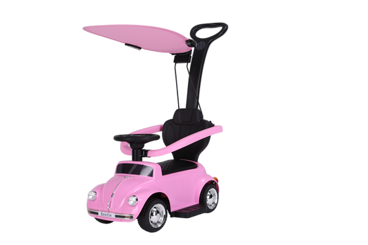 سيارة فولكس فاجن وردي 2 في 1 مركبات الدف RF Ride-On