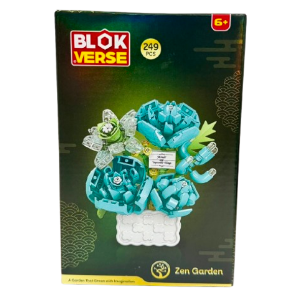 بلوك فيرس حديقة الزهور وردة زرقاء 249 قطعة مكعبات التركيب BLOK VERSE