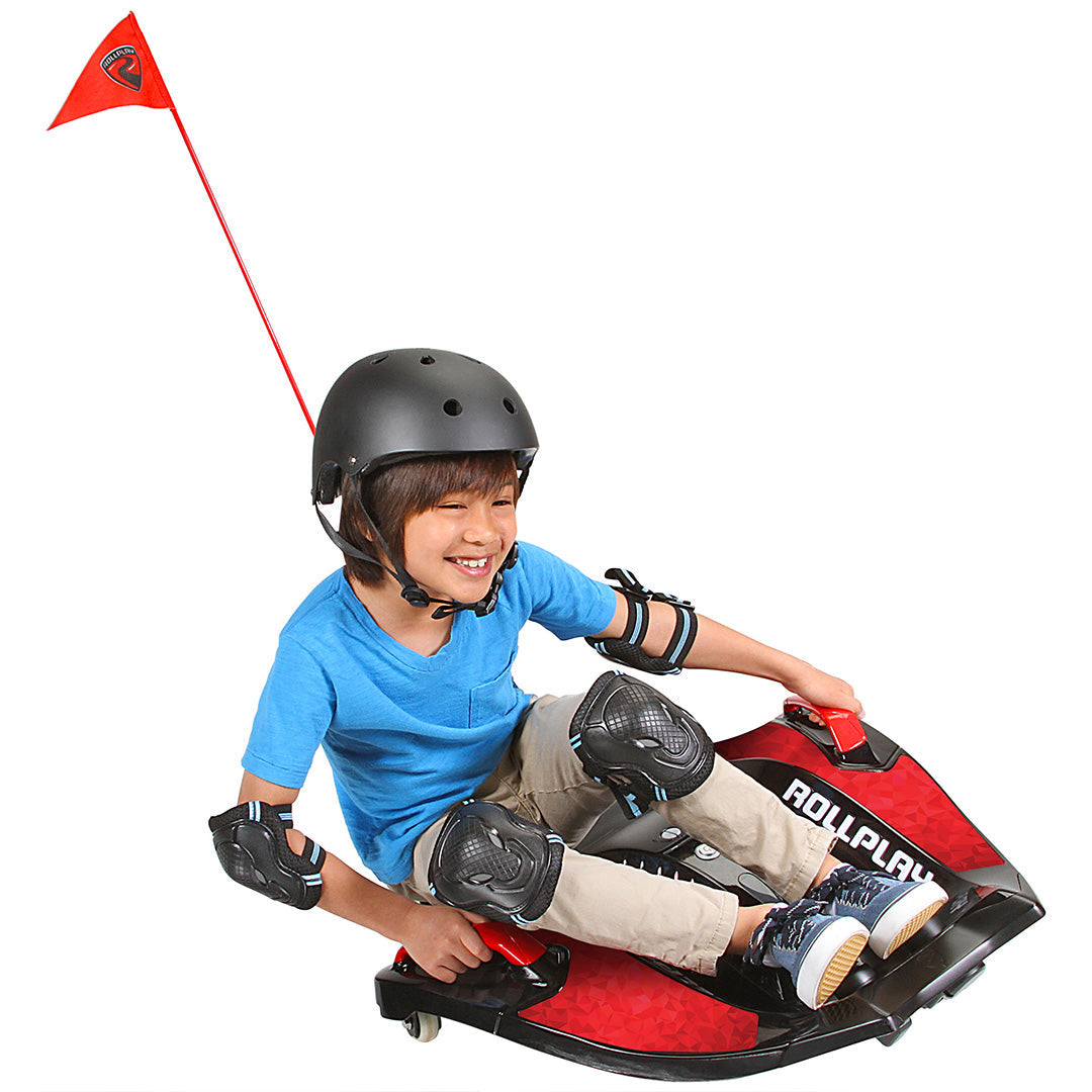 رول بلاي سكوتر نايت هوك 12 فولت حمراء سكوتر كهربائي Rollplay