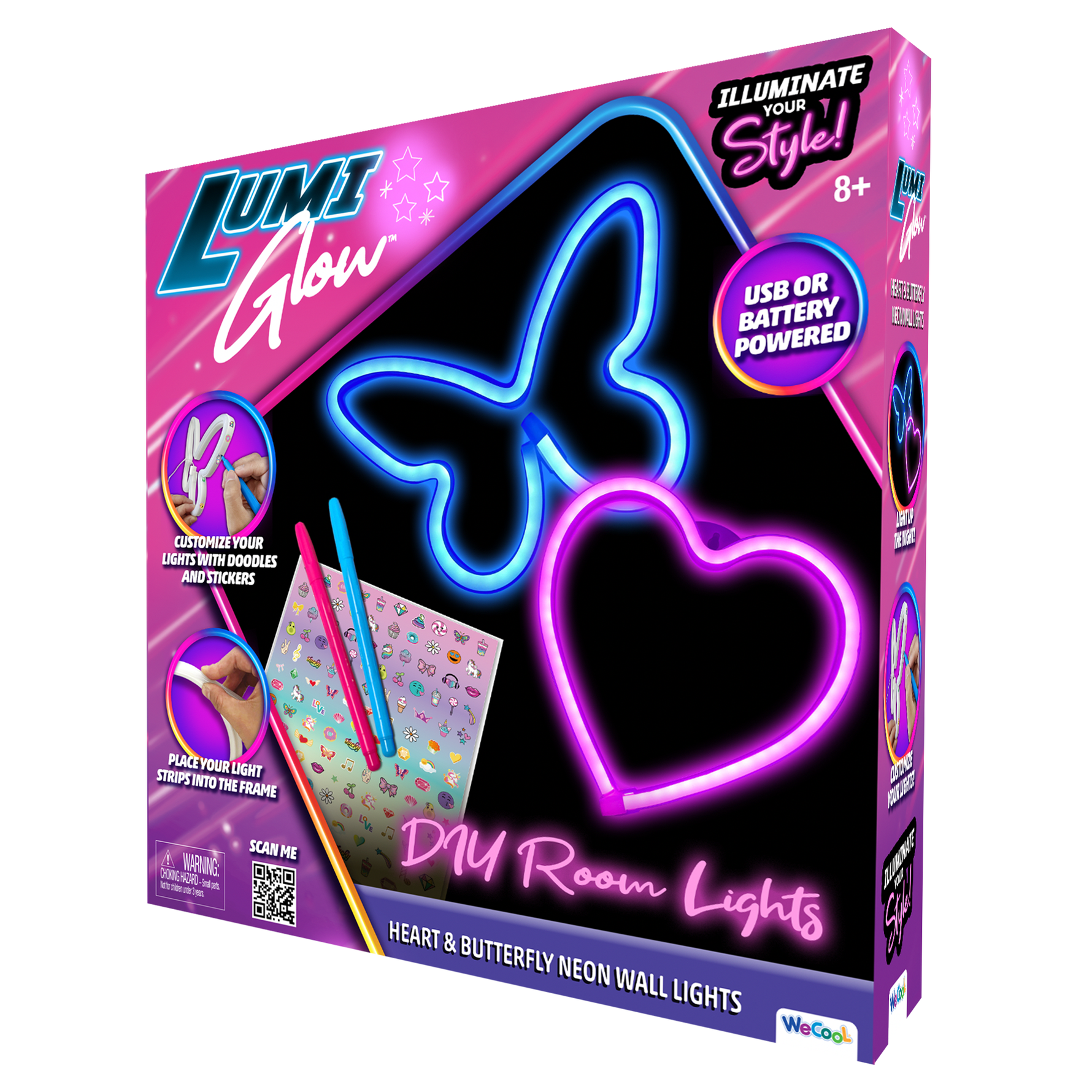 وي كول لعبة أضواء الحائط النيون الخرز والاكسسوارات Compound Kings