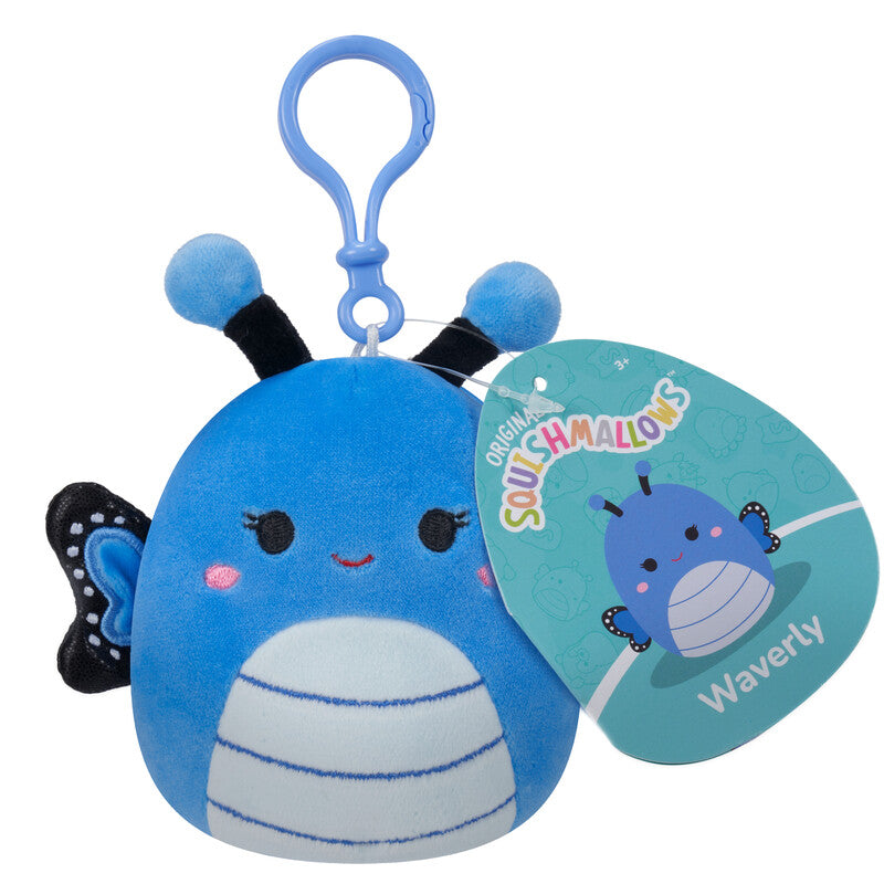سكويشمالوز دمية الفراشة الزرقاء القابلة للتعليق الالعاب القطنية Squishmallows
