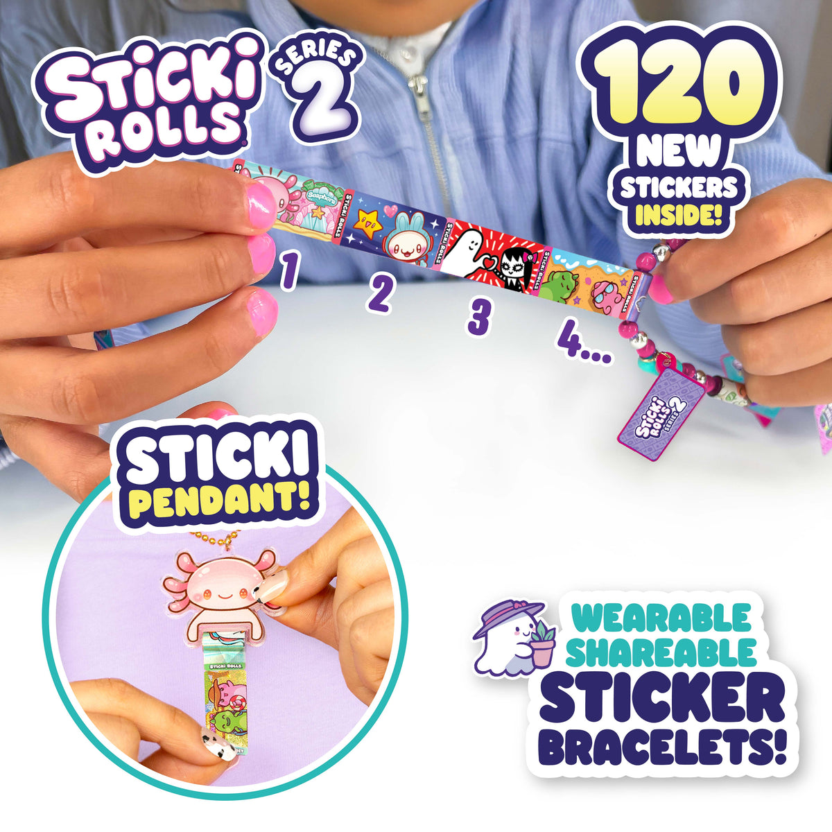 ستيكي رولز مجموعة أنشطة قلادة ستيكي الخرز والاكسسوارات Sticki Rolls