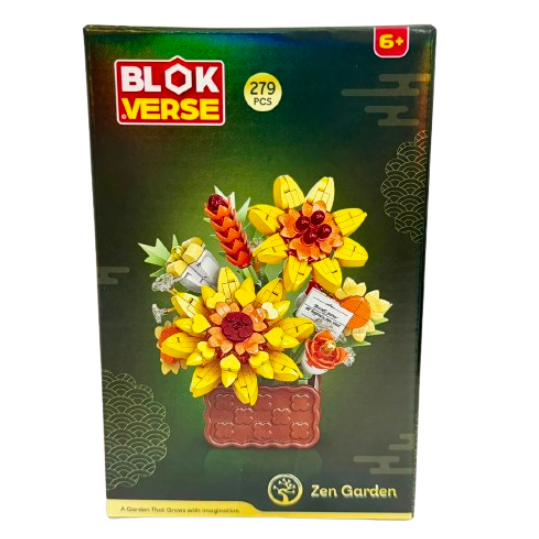 بلوك فيرس حديقة الزهور وردة دوار الشمس 279 قطعة مكعبات التركيب BLOK VERSE