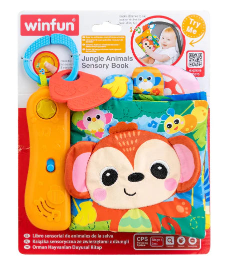 وين فن كتاب حسي لحيوانات الغابة مواليد تفاعلي WinFun