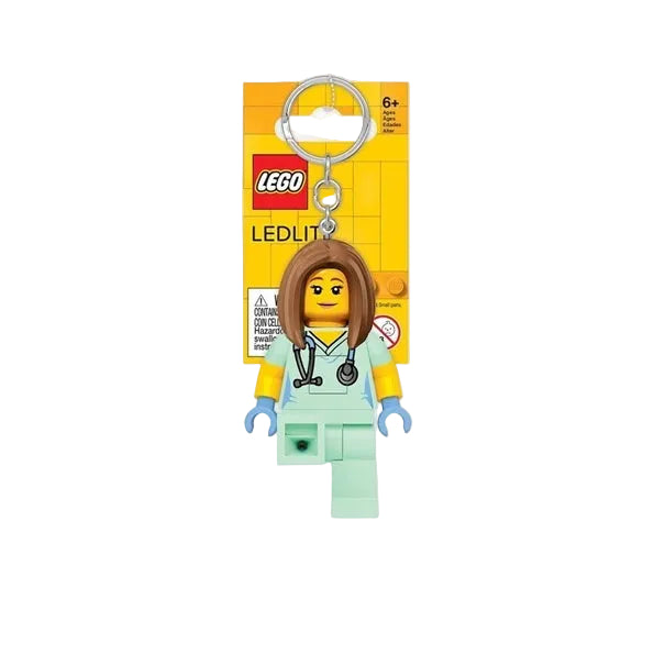 ليجو سلسلة مفاتيح مجسم المرضات المضيئة مكعبات التركيب LEGO