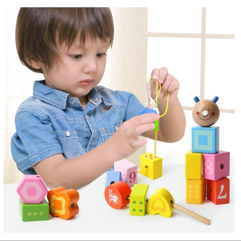 توب برايت لعبة مكعبات خشبية مواليد تفاعلي Top Bright