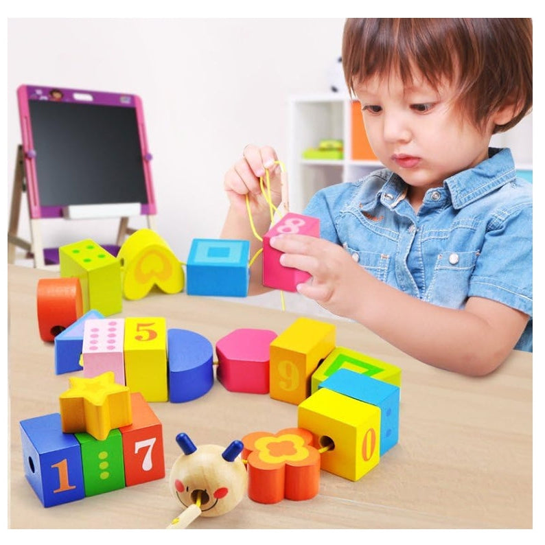 توب برايت لعبة مكعبات خشبية مواليد تفاعلي Top Bright