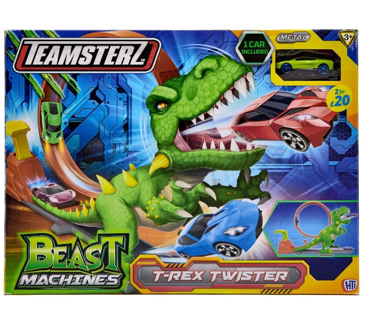 تيمسترز آلات الوحش تي ريكس تويستر مركبات مع مسار Teamsterz