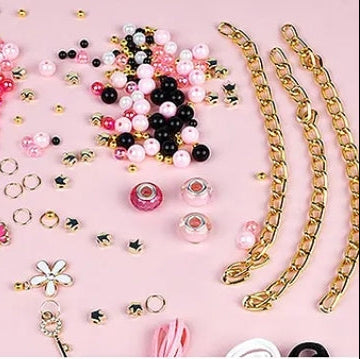 ميك ات بيل أساور وردية وسوداء الخرز والاكسسوارات Make It Belle