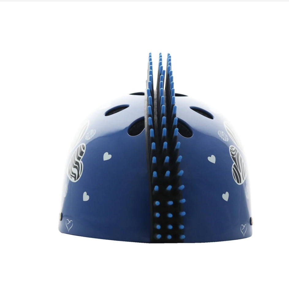 ستريت جام خوذه حماية جام زيبرا هارت أزرق اكسسوارات الدراجة Street Jam