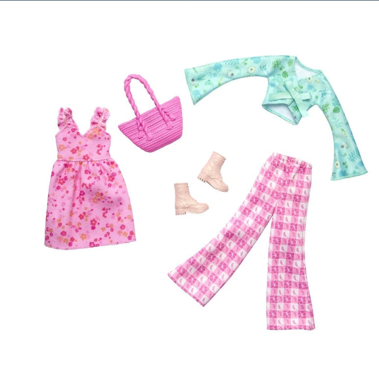 باربي عبوة من قطعتين من فستان زهري اكسسوارت الدمى Barbie