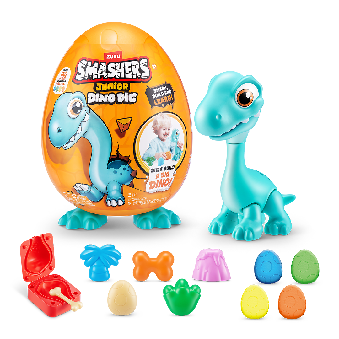 سماشرز بيضة دينو ديغ كبيره الوان متنوعة الصلصال والمعجون Zuru