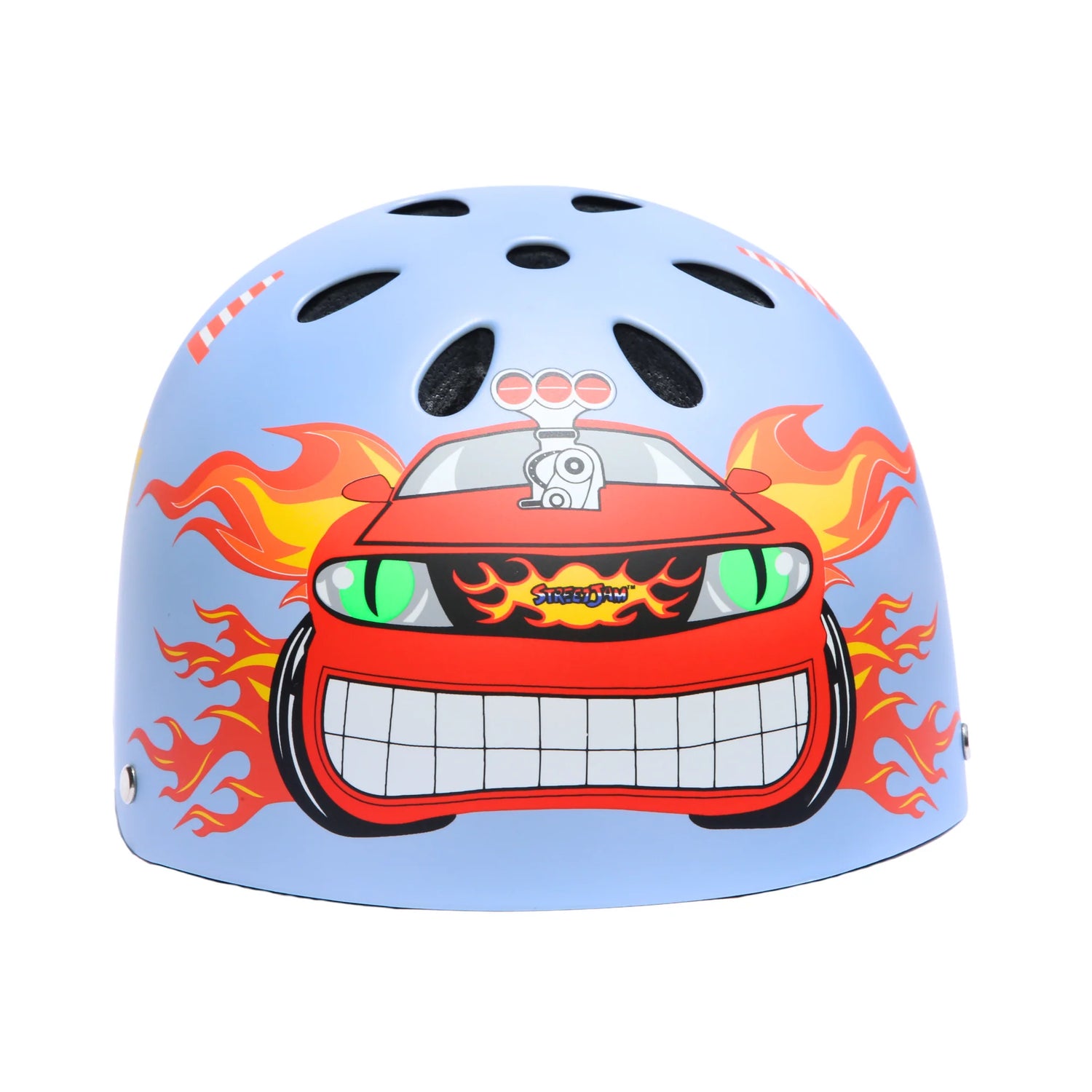ستريت جام خوذه حماية ابيض وازرق اكسسوارات الدراجة Street Jam