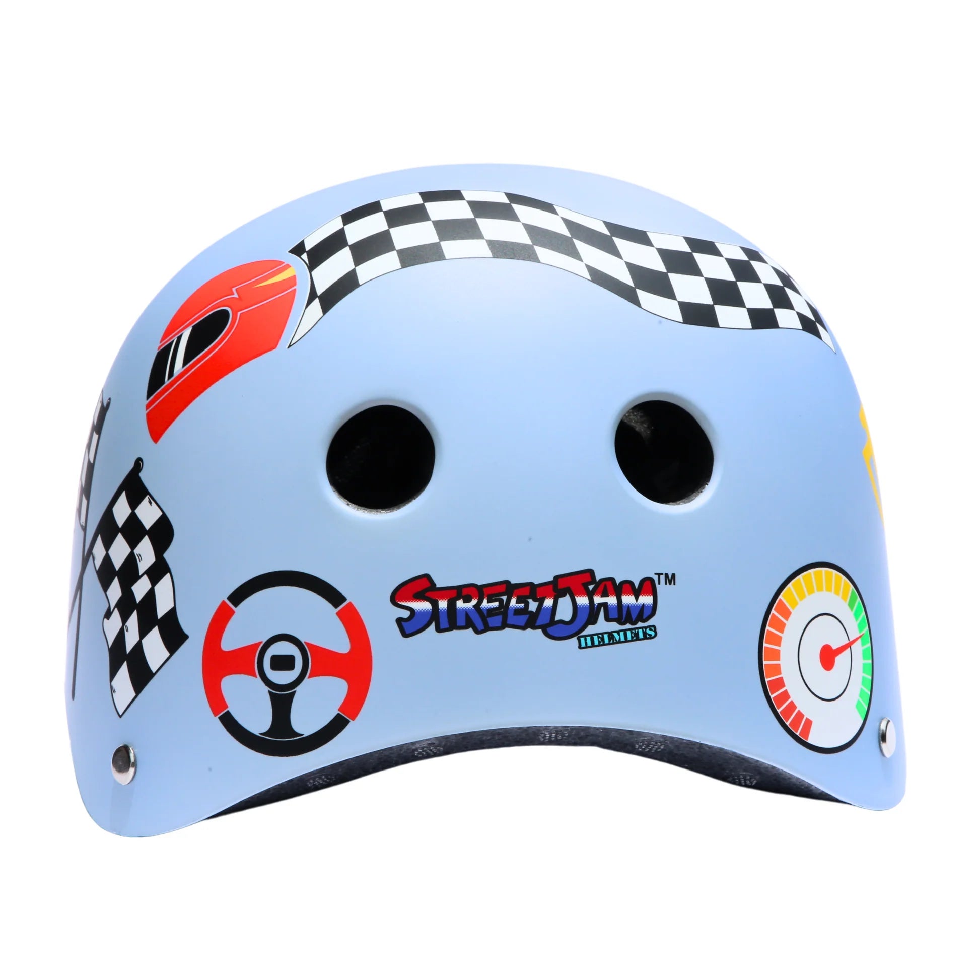ستريت جام خوذه حماية ابيض وازرق اكسسوارات الدراجة Street Jam