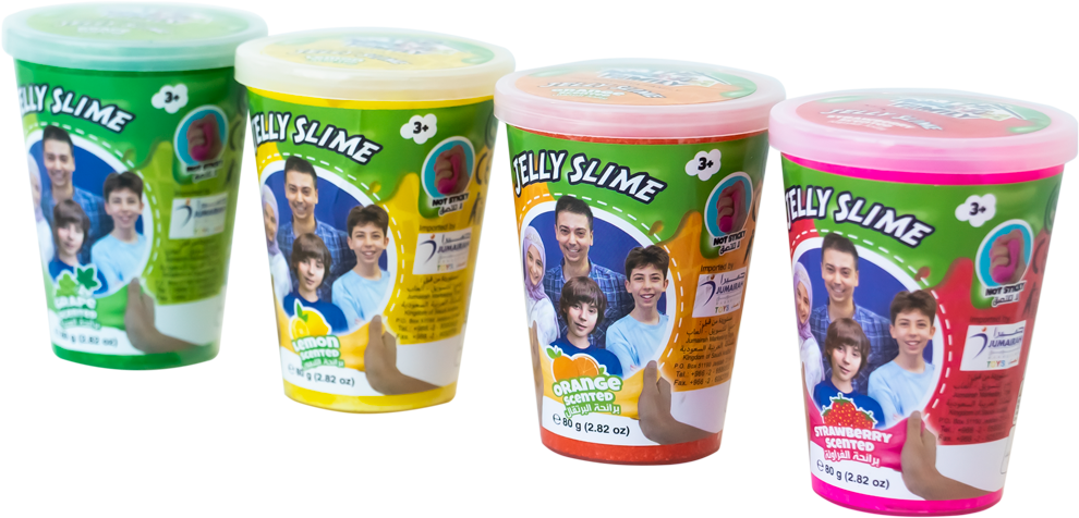 عائله مشيع علب جلي سلايم 80 جرام الوان متنوعة سلايم The Moshaya Family