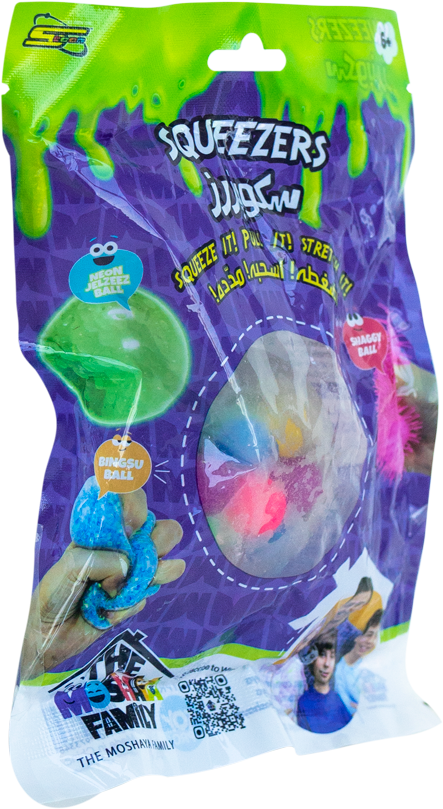 عائله مشيع لعبة سكويزر كرة مطاطية اشكال متنوعة سلايم The Moshaya Family