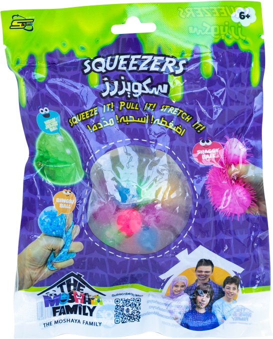 عائله مشيع لعبة سكويزر كرة مطاطية اشكال متنوعة سلايم The Moshaya Family